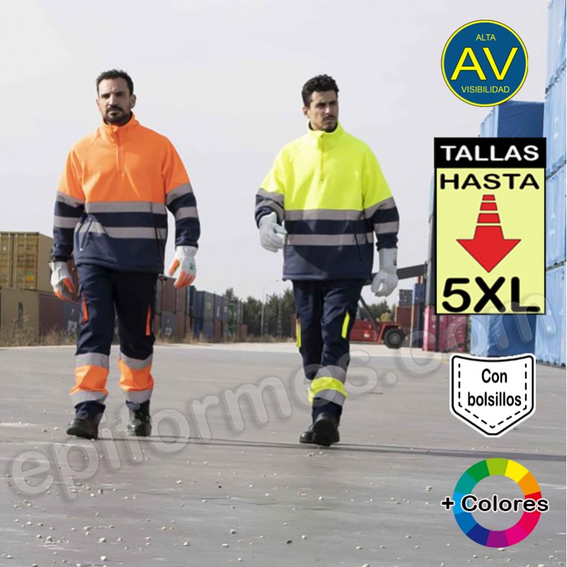 Sudadera alta visibilidad, en 2 combinaciones