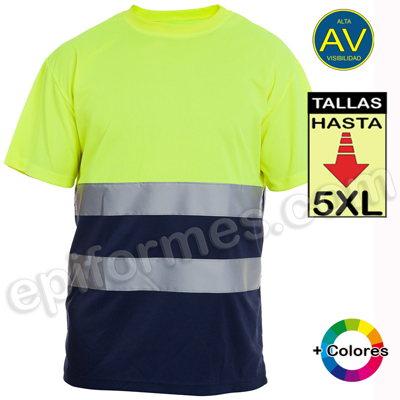 Camisetas de alta visibilidad, combinadas