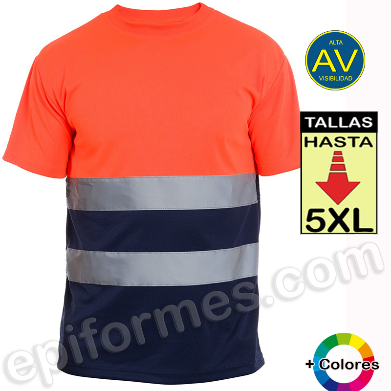 Camisetas de alta visibilidad, combinadas