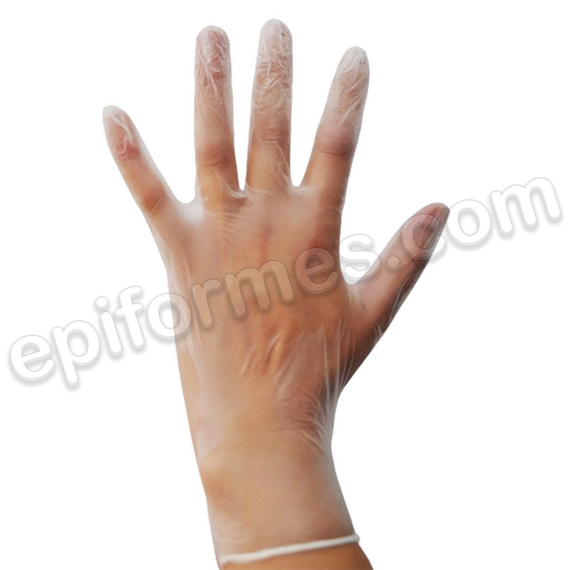 1000 Guantes de Vinilo sin polvo, 5gr, 1.5 AQL