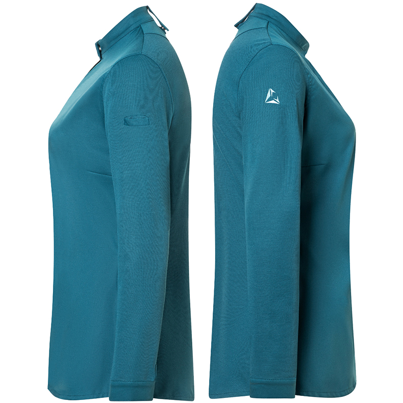 Chaqueta, chef mujer, diamond azul petróleo