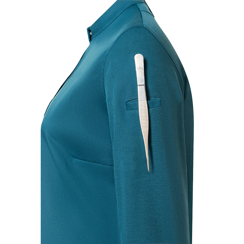 Chaqueta, chef mujer, diamond azul petróleo