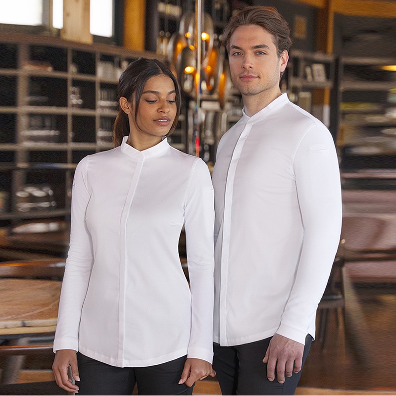 Chaqueta chef mujer, diamond blanca