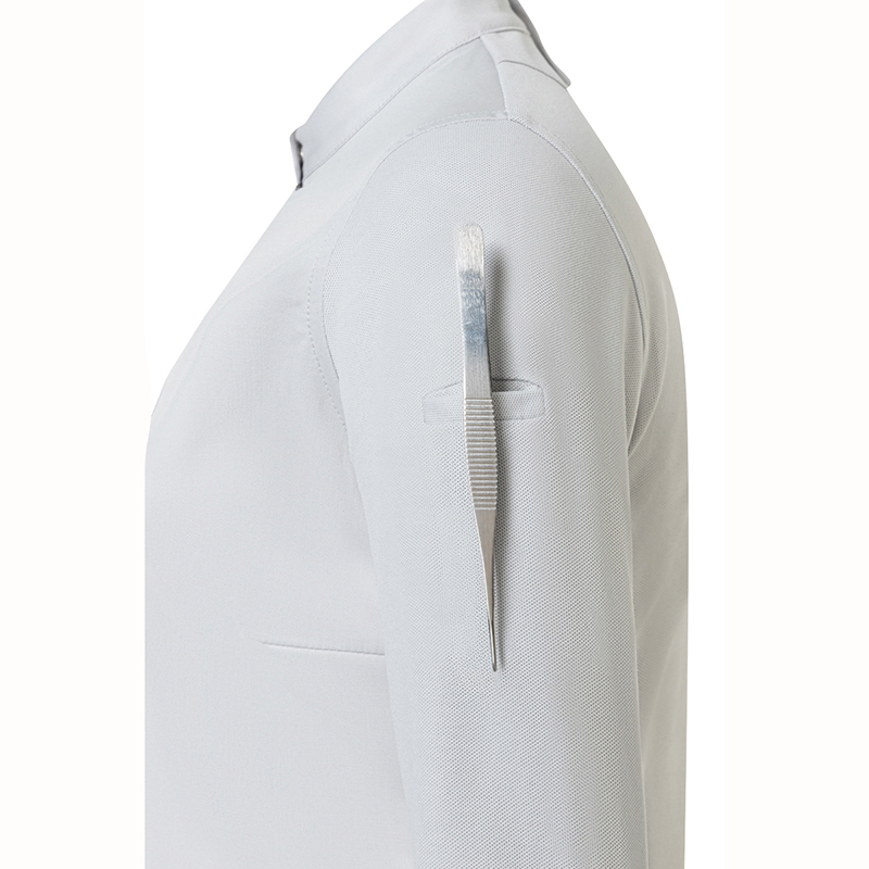 Chaqueta chef mujer, diamond Gris plateado