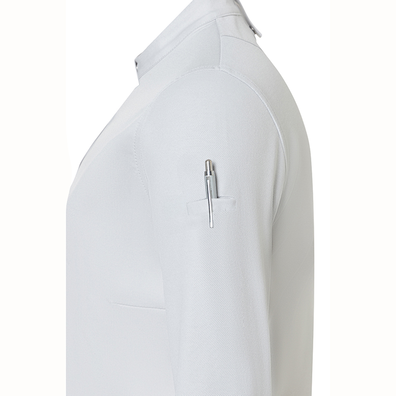 Chaqueta chef mujer, diamond Gris plateado