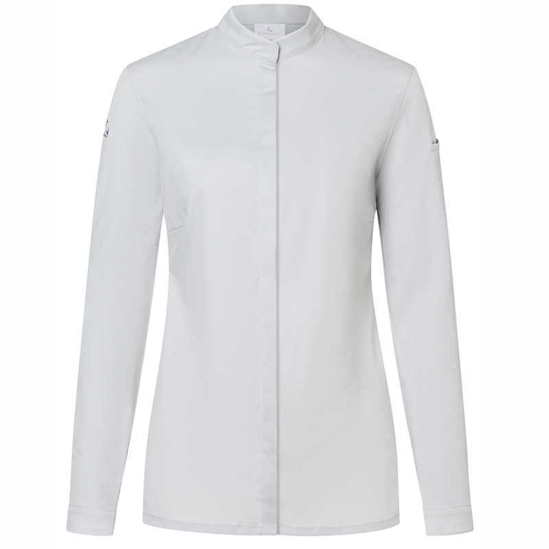 Chaqueta chef mujer, diamond Gris plateado