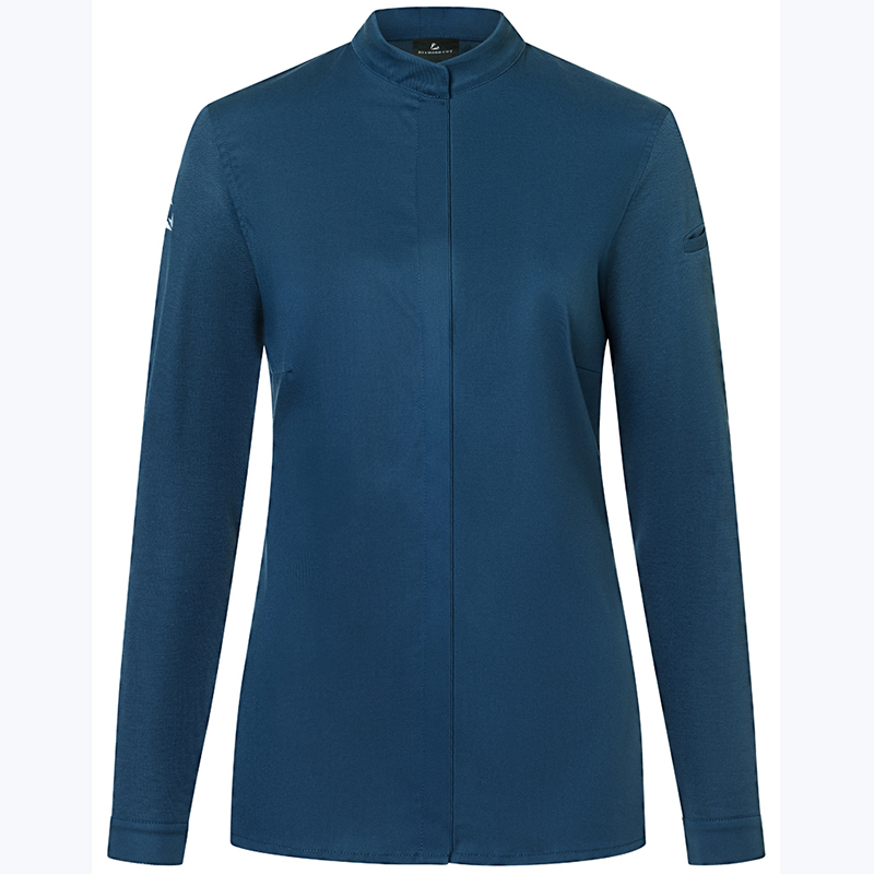 Chaqueta chef,mujer, diamond azul acero