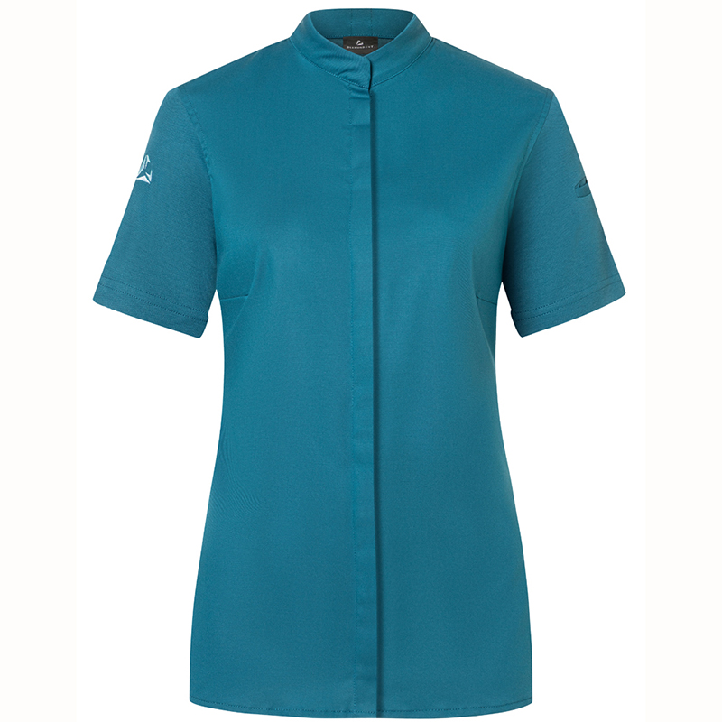 Chaqueta de cocinera diamond Azul petróleo