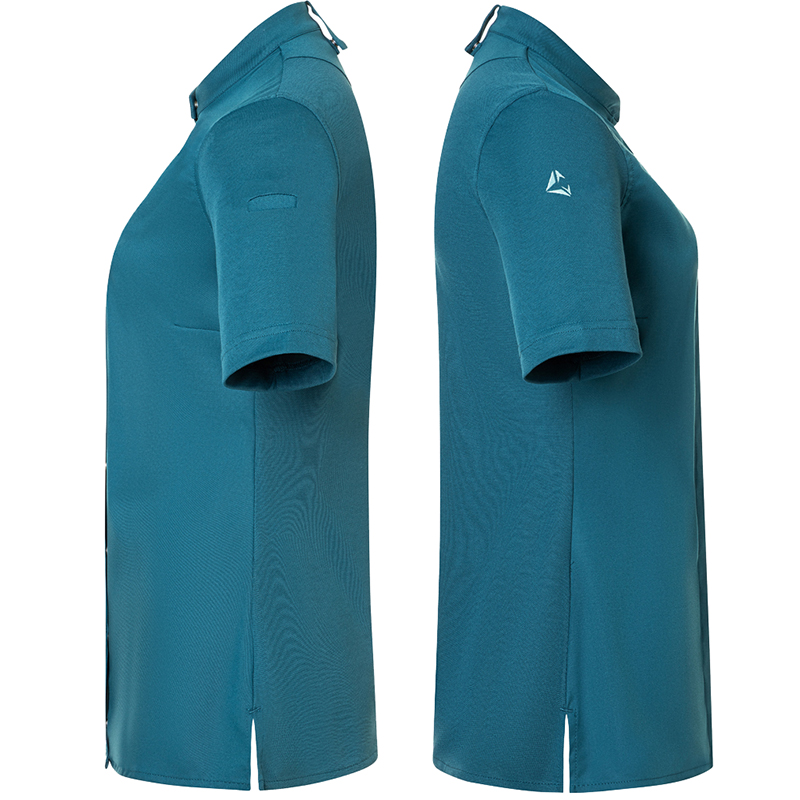 Chaqueta de cocinera diamond Azul petróleo