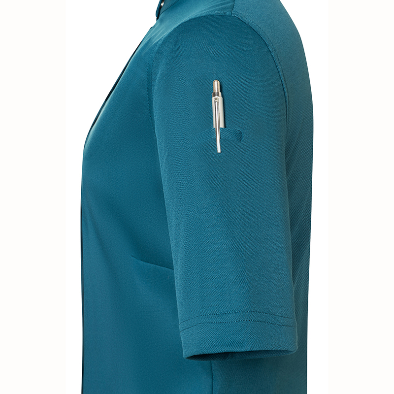 Chaqueta de cocinera diamond Azul petróleo