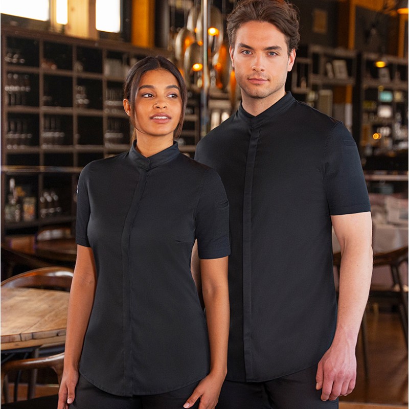 Chaqueta de cocinera diamond Negro