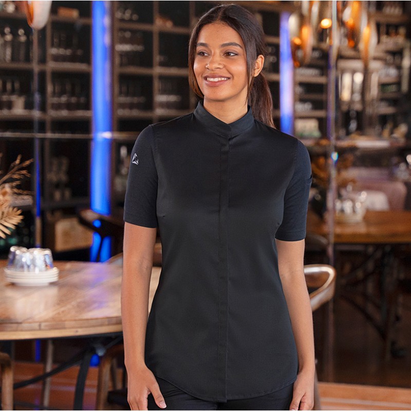 Chaqueta de cocinera diamond Negro