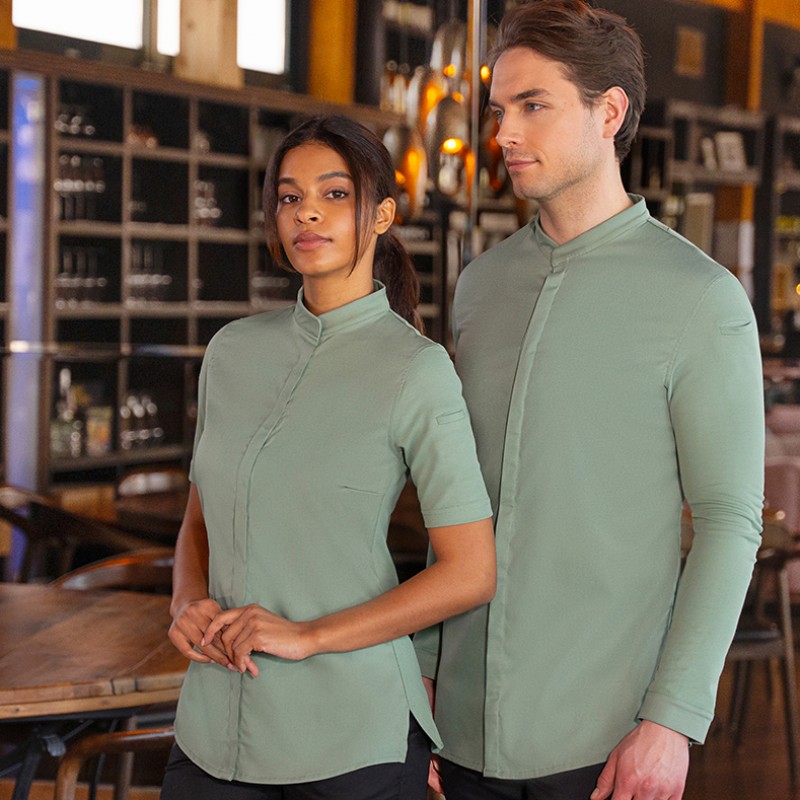 Chaqueta de cocinera diamond Verde pastel