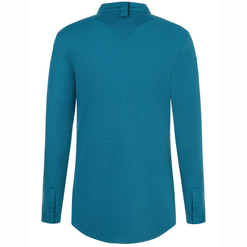 Chaqueta chef diamond manga larga azul petróleo