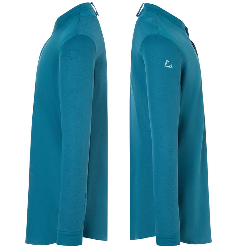 Chaqueta chef diamond manga larga azul petróleo