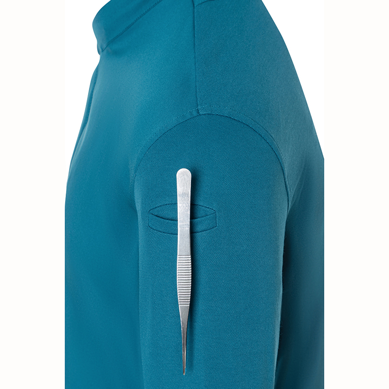 Chaqueta chef diamond manga larga azul petróleo