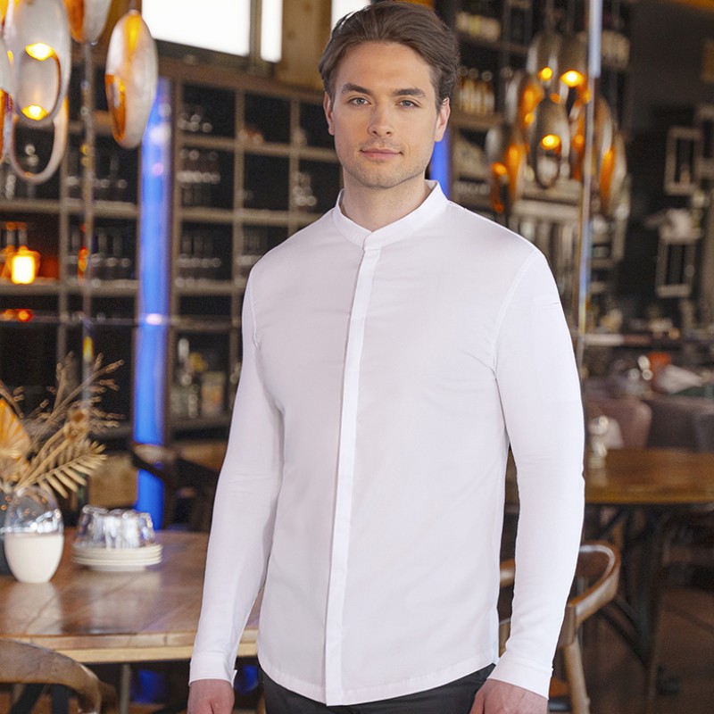 Chaqueta chef diamond manga larga Blanco
