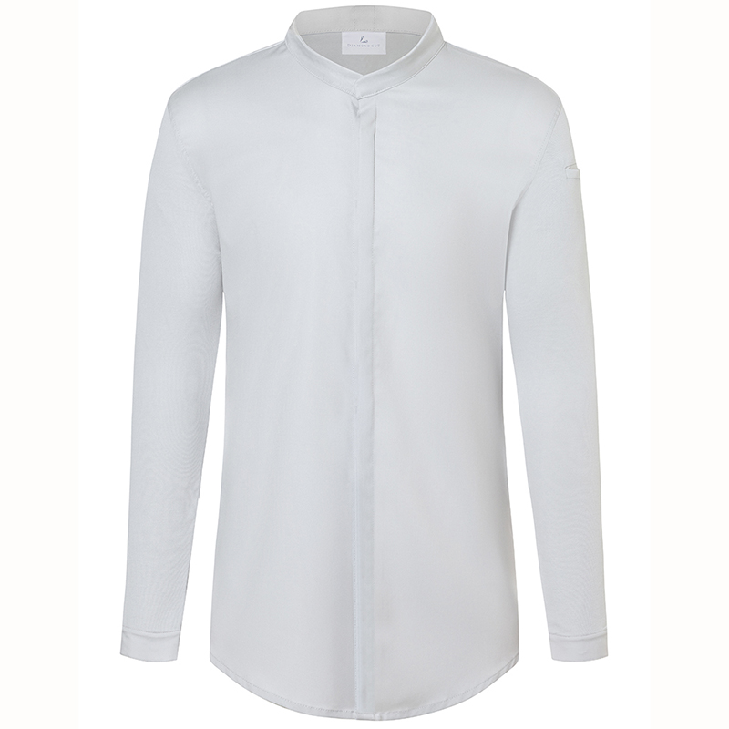 Chaqueta chef diamond manga larga Gris plateado