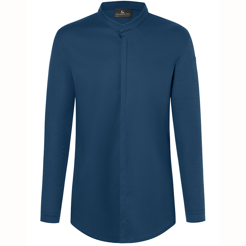 Chaqueta chef diamond manga larga azul acero