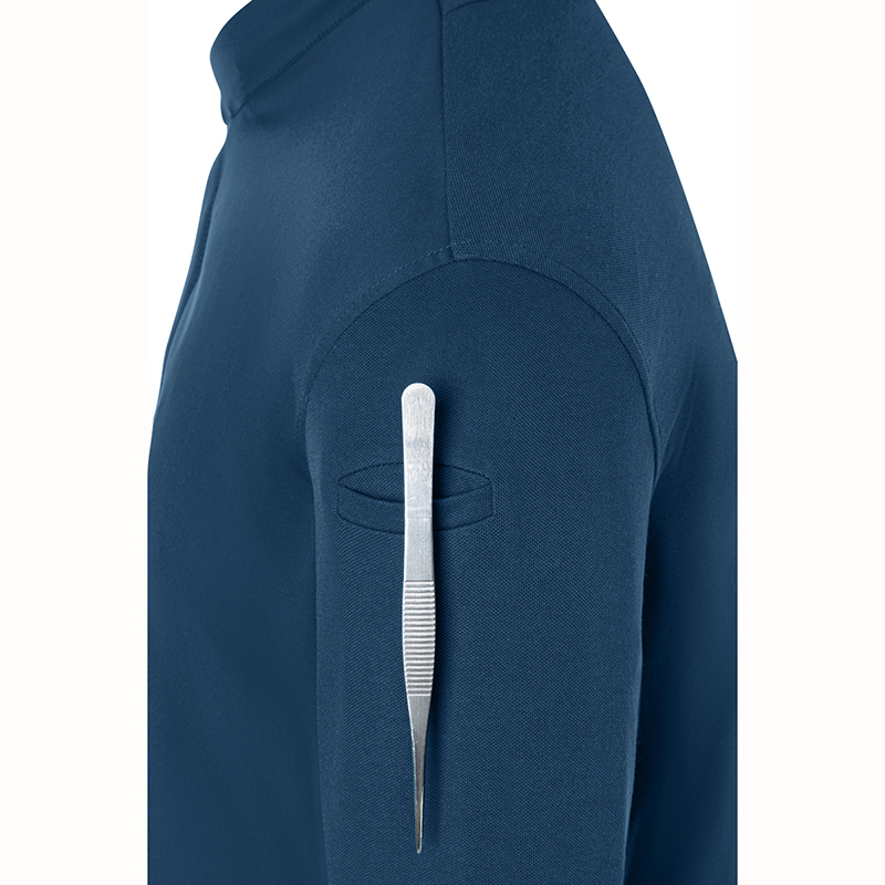 Chaqueta chef diamond manga larga azul petróleo