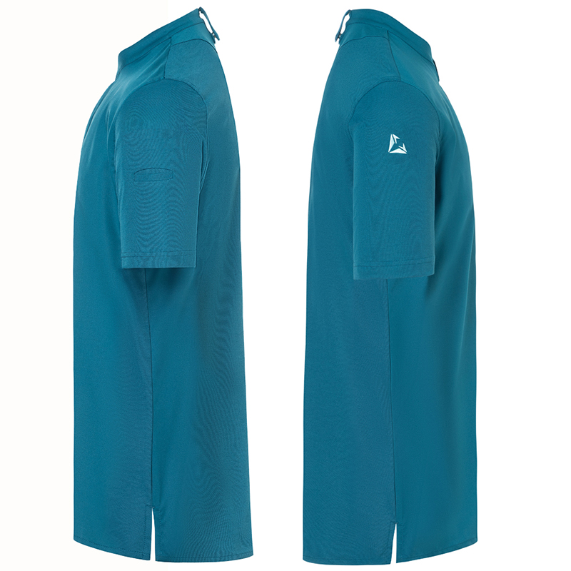 Chaqueta de chef diamond azul petroleo