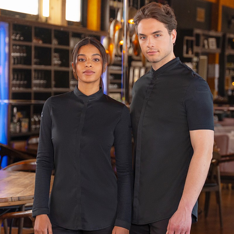 Chaqueta de chef diamond negro