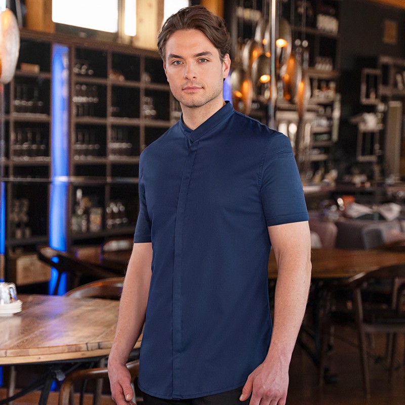 Chaqueta de chef diamond Azul acero