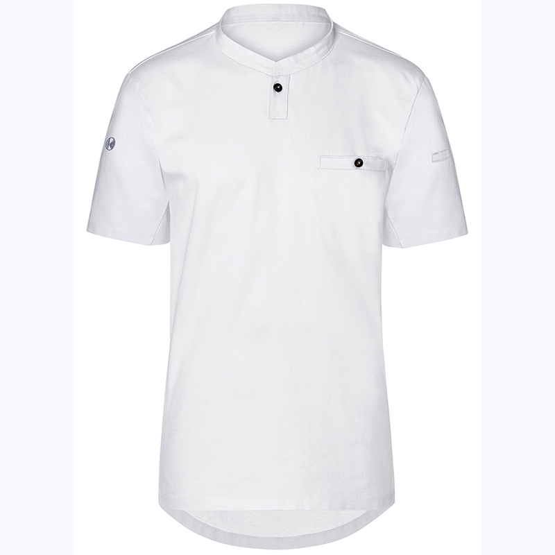 Moderna camiseta de cocinero blanca