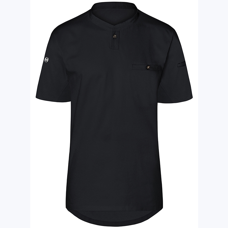 Moderna camiseta de cocinero negra