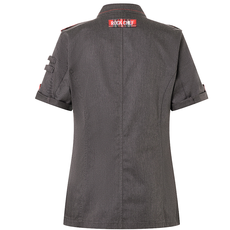 Chaqueta de cocinera rock chef negra