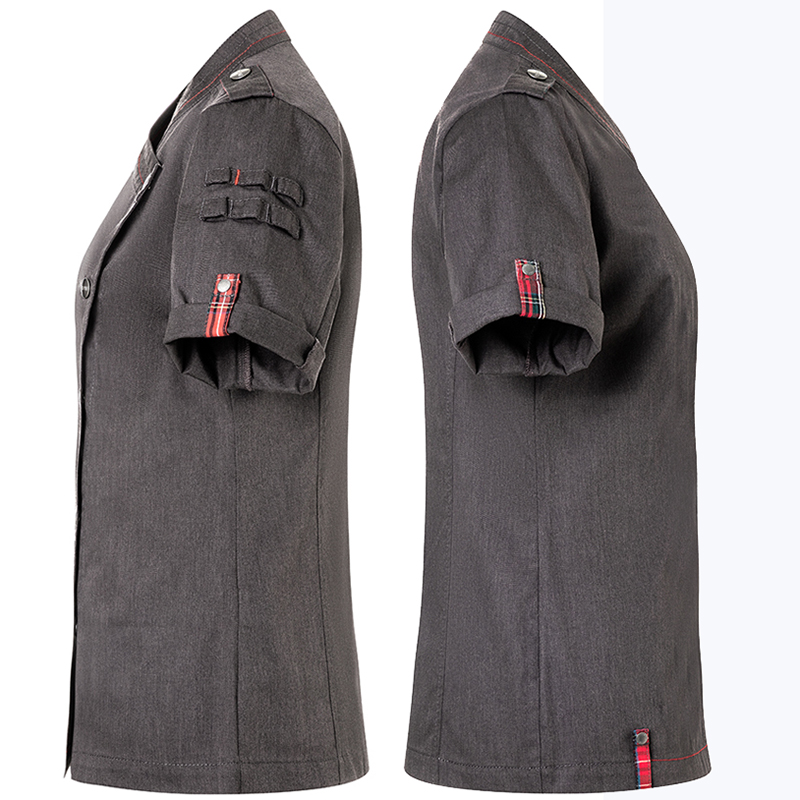 Chaqueta de cocinera rock chef negra