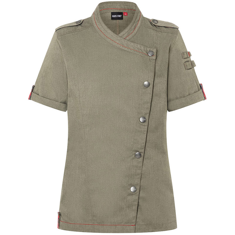 Chaqueta de cocinera Rock chef verde vintage