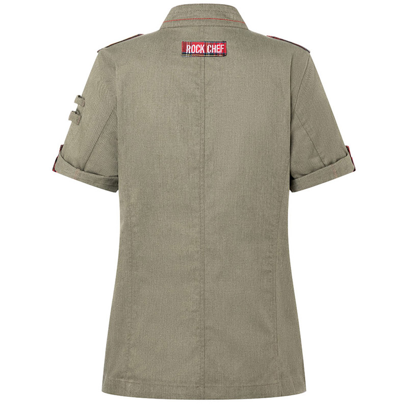 Chaqueta de cocinera Rock chef verde vintage