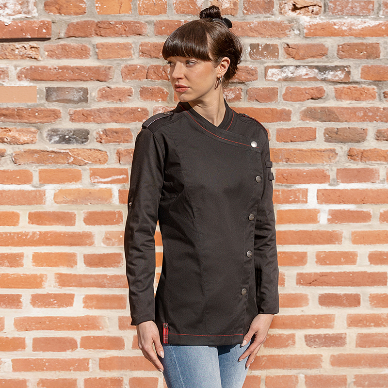 Chaqueta de cocinera Rock chef manga larga