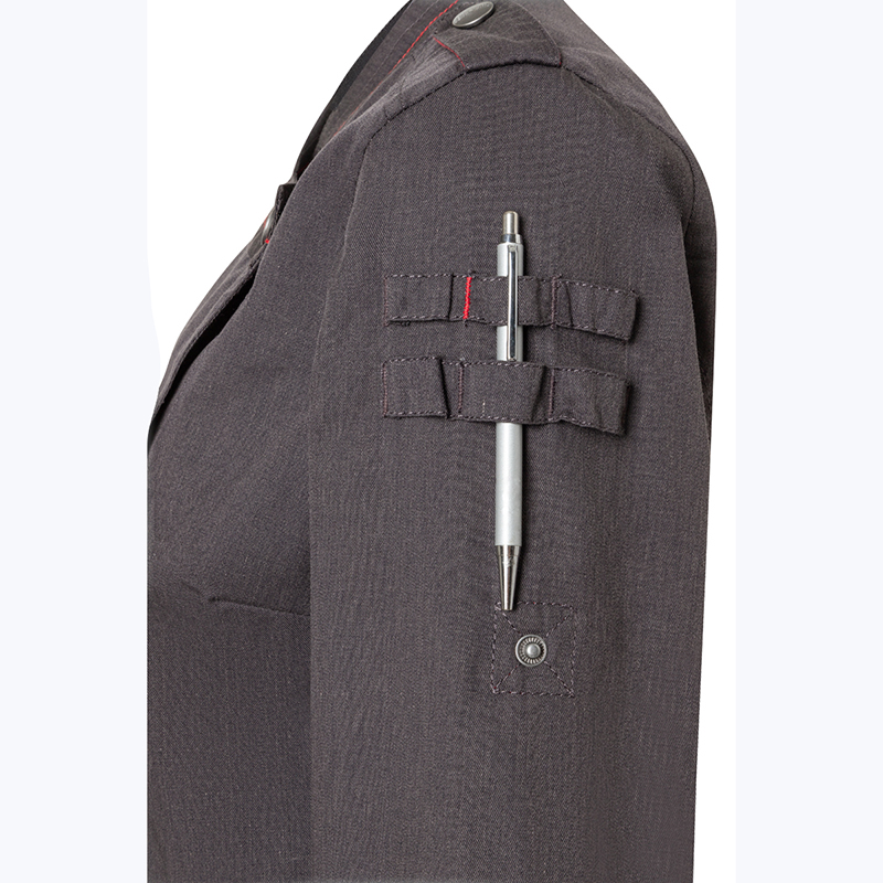 Chaqueta de cocinera rock chef negra manga larga