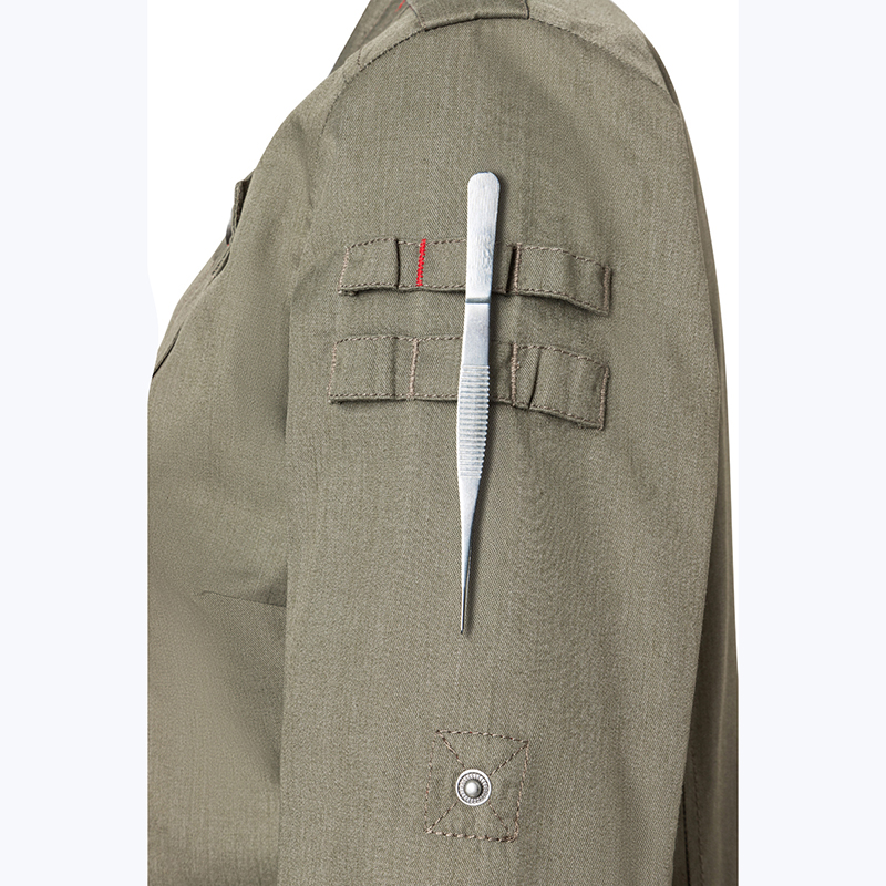 Chaqueta de cocinera rock chef verde manga larga