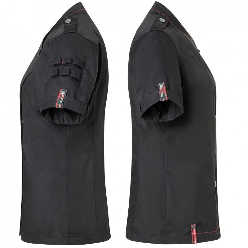 Chaqueta de cocinera Rock chef manga corta