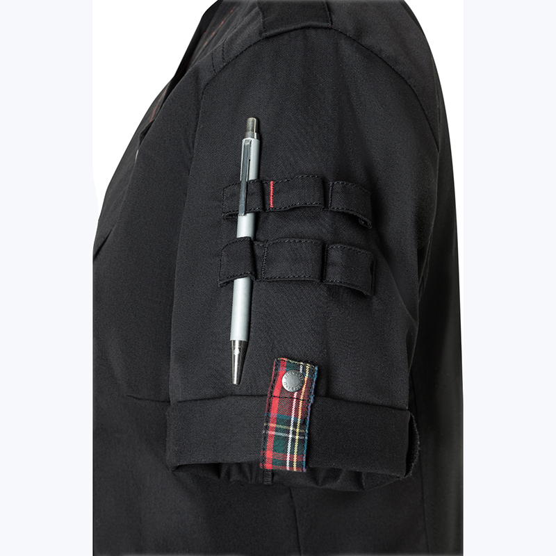 Chaqueta de cocinera Rock chef manga corta