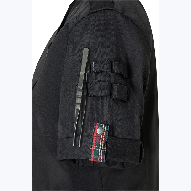 Chaqueta de cocinera Rock chef manga corta