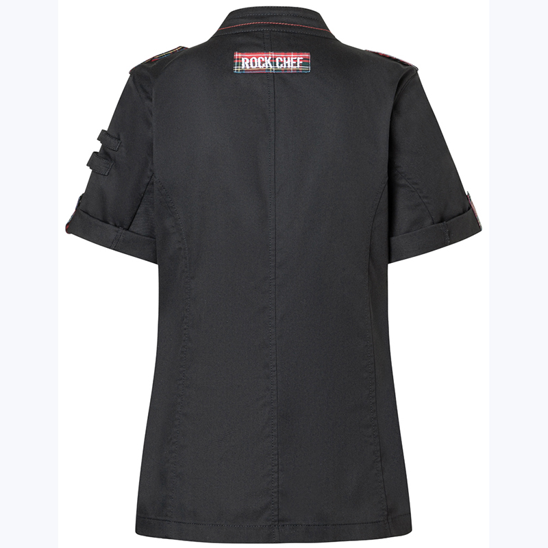 Chaqueta de cocinera Rock chef manga corta