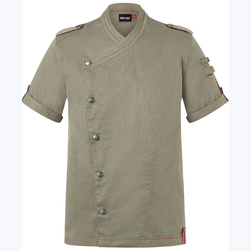 Chaqueta de chef rock verde vintage