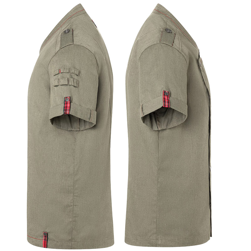 Chaqueta de chef rock verde vintage