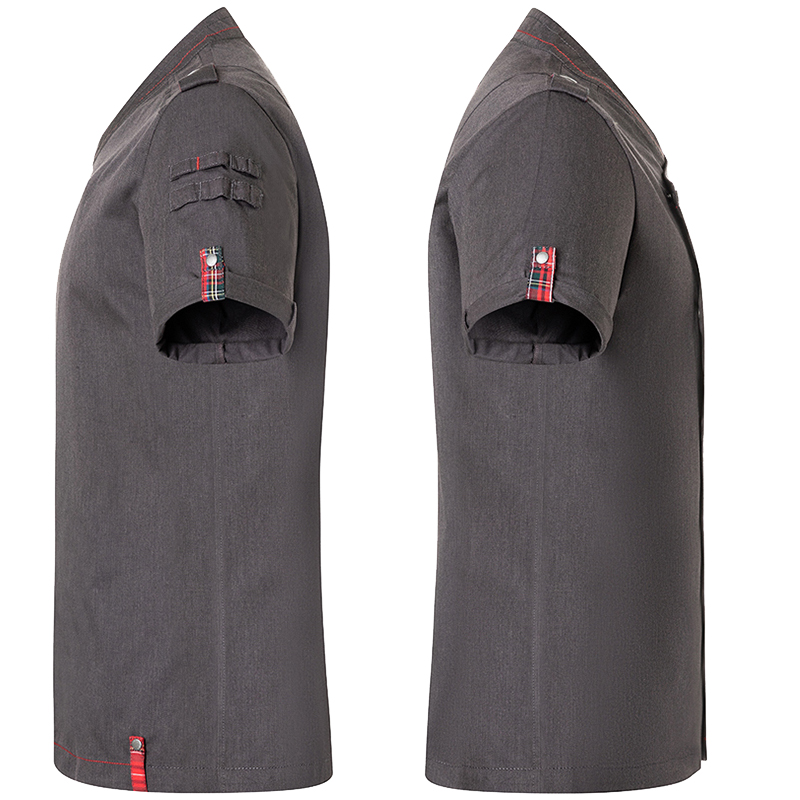 Chaqueta de chef elegante y rockera
