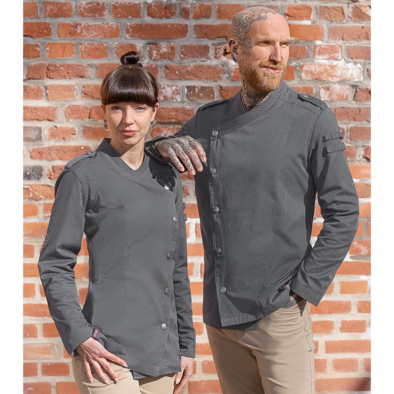 Chaqueta de Rock chef manga larga negra