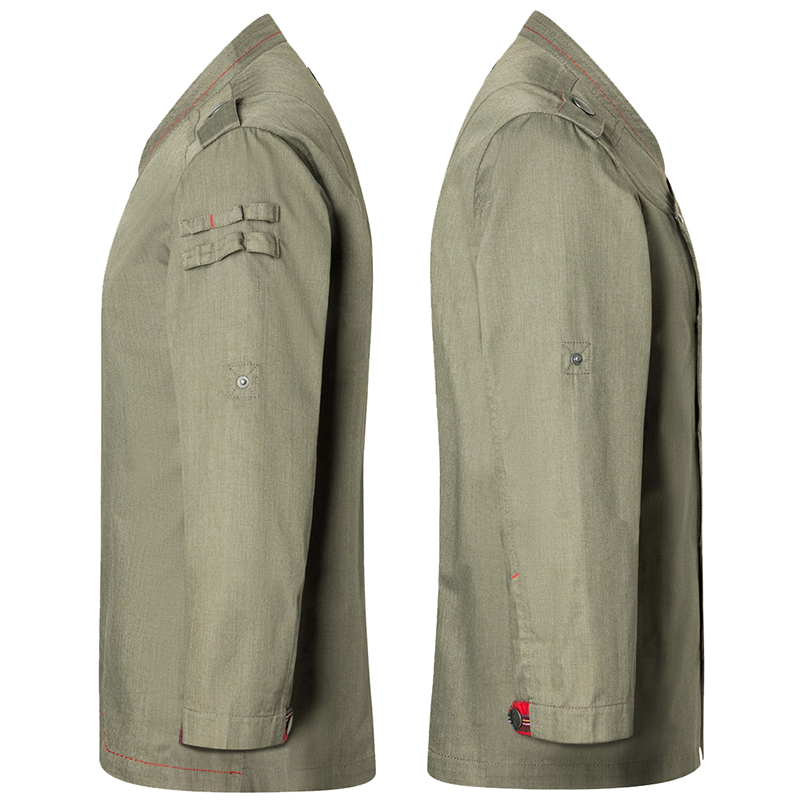 Chaqueta de Rock chef manga larga verde vintage