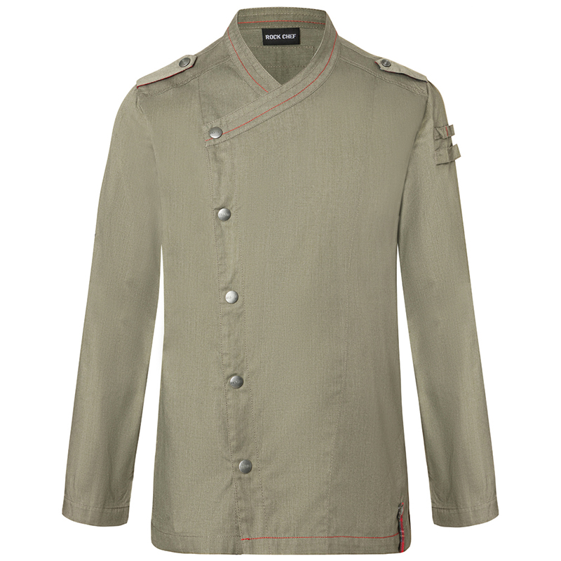 Chaqueta de Rock chef manga larga verde vintage