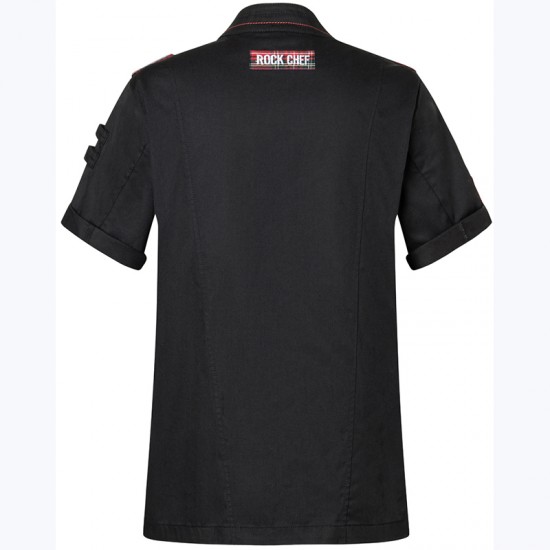 Chaqueta rock chef negra manga corta