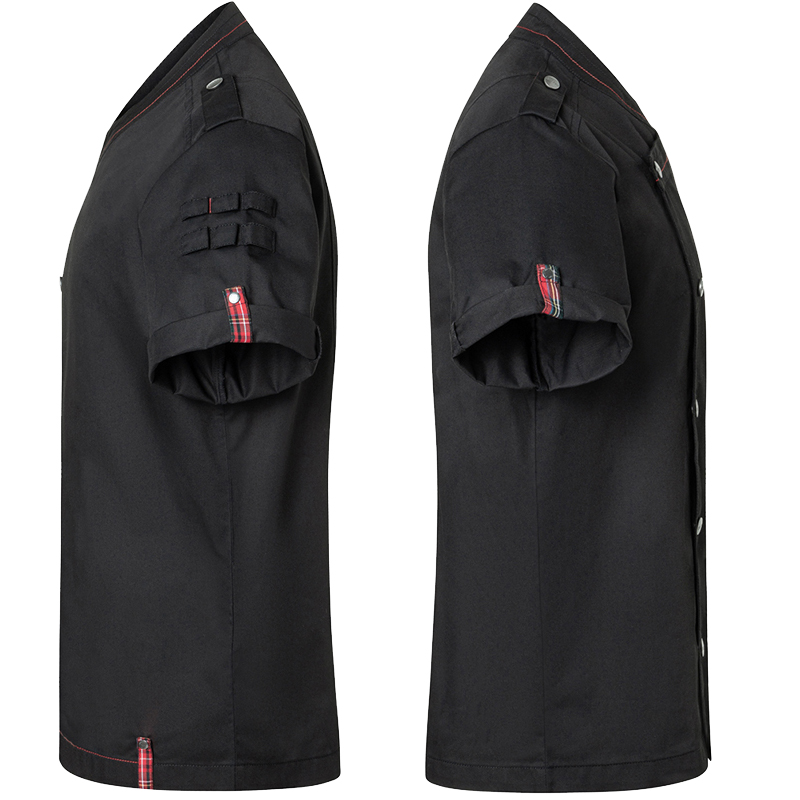 Chaqueta rock chef negra manga corta