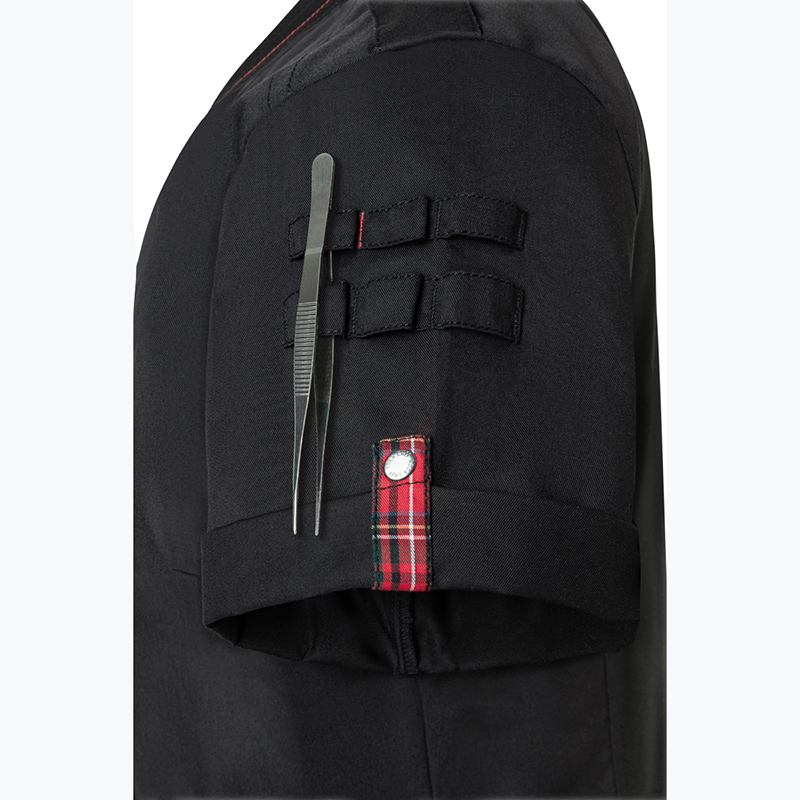 Chaqueta rock chef negra manga corta