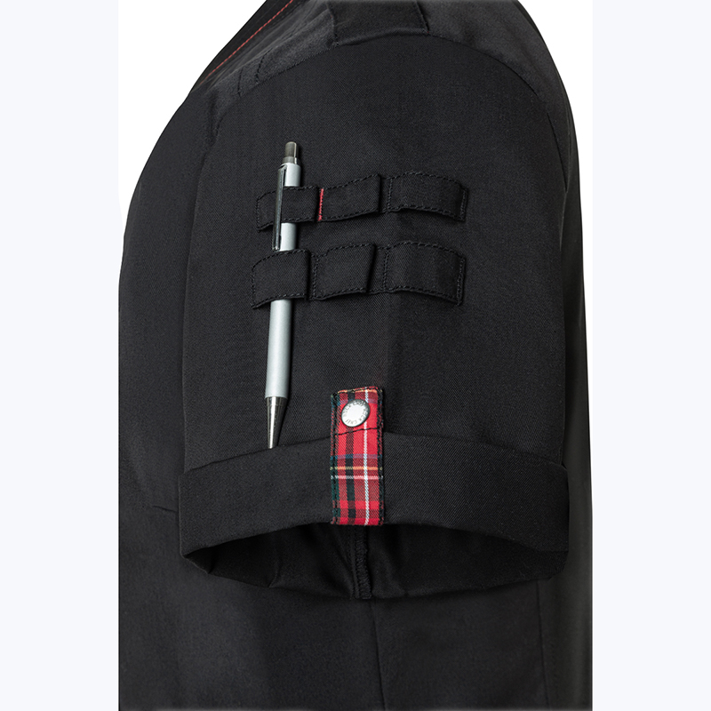 Chaqueta rock chef negra manga corta